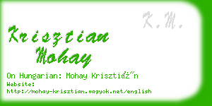 krisztian mohay business card